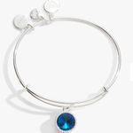 ALEX AND ANI  December Birthstone Charm Bangle, Blue Zircon Photo 0