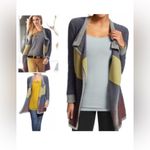 CAbi   color block open front blanket knit sweater size XS striped cardigan Photo 1
