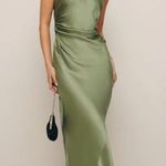 Reformation NWT Casette Silk Dress in Artichoke Size 12 Photo 0