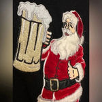 Ugly Christmas Sweater long sleeve Santa with large beer Red Photo 3