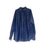 Ralph Lauren Button Up Blue Denim Slim Fit Long Sleeve Shirt sz 18 36/37 Photo 5