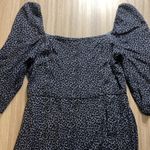 Abercrombie & Fitch Abercrombie Elbow Sleeve Midi Dress Blue Black Animal Print Women Medium Petite Photo 5