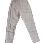 Free People Light as Sunrise Textured Cotton Pants in Lavender Purple Stripe | 4 Photo 2