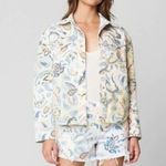 BlankNYC Coming Through Paisley Denim Jacket Size M Blue Size M Photo 0