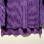 NAADAM Purple Two Tone Turtleneck High/Low Sweater, Wool/Cashmere Blend, Size S Photo 4