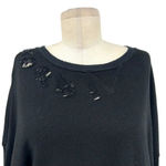 n:philanthropy  Olympia Distressed Sweatshirt in Black Cat Size‎ Medium Photo 2