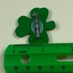 Shamrock Clover Pin Brooch St Patrick's Day March 17 Wood Green Unisex Photo 6