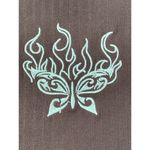 Rue 21 Y2K Butterfly Flame Novelty Graphic Fitted Ribbed Short Sleeve Top Sz XL Fairy Photo 1