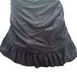 J.Crew Black Ruffle-Trim Ruched Bandeau One-Piece Dress Swimsuit Size 12 Photo 2