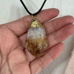 Earthbound Gold crystal Pendant Necklace Photo 3
