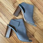 Vince Faye Leather Peep Toe Ankle Booties Slingback Heels Chunky Block Velcro Straps Summer Sandals Photo 2
