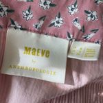 Anthropologie  Maeve Pink‎ Corduroy Tessa Flounced Dress Sz S Photo 2