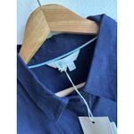 Boden US 4 Navy Shirt Dress Linen Belted Midi Button Down NEW Blue Photo 5