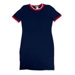 Gaze USA M Gaze Navy Blue Nautical Mini Dress with Red Accents Casual Streetwear Photo 2