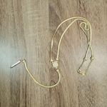Kendra Scott  Starla Necklace Gold Tone Pink White Iridescent Druzy Gem Y… Photo 15