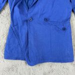 Madewell  Linen Blazer Jacket Blue One‎ Button Fair Trade Certified XXS Photo 5