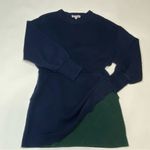 Something Navy Blue Colorblock Sweater Dress Size L Photo 2