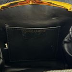 Black Leather Crossbody Purse With Pave Style Crystals And Gold Strap Photo 6