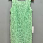 Oleg Cassini Sleeveless Embroidered Shift Cocktail Dress in Green 10 Photo 0