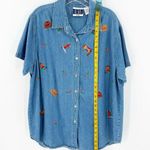 Bill Blass Vintage  Western Embroidered Button Front Blouse Women's Size 1X Photo 7