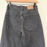 Madewell The Perfect Vintage Straight Jeans Black Wash Frayed Hem Denim Size 26 Photo 6