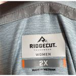 Ridgecut Toughwear Long Sleeve Shirt Grayish Blue Scoop Neck Casual Women's 2X Photo 3