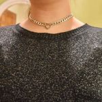 Heart Curb Chain Choker Silver Photo 4