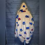 Oodie Cat Print Oversized Hoodie Blanket Peach XXL for Age 14+ Blue Photo 3