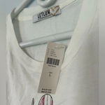 Anthropologie NWT  Letluv boxy crop Beach Boys tee Large surf 🏄‍♂️ board Photo 2