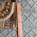 Vintage 1960s Cabana Floral Wicker Raffia Woven Straw Purse Handbag Philippines Yellow Photo 6