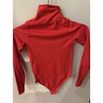 SKIMS  Women's Essential Mock Neck Long Sleeve Bodysuit - Red ...S/M Photo 2