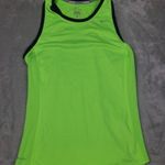 Nike  Dri Fit Womem's Solid Neon Green Razorback Tank Top‎ Size Large Photo 0
