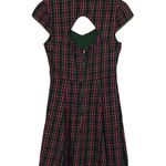 Modcloth x Sunny Girl Green Red Plaid Cap Sleeve Sweetheart Dress Christmas Winter Small Photo 3