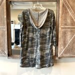 Entro Camo Hoodie Dress Knit Green  Comfy Womens Small Photo 2