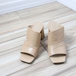 Vince Nelda Square Toe Slide Nude Sandal Mule in Cappuccino Croc Size 8.5 Photo 2