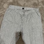 J.Crew Striped linen blend drawstring pant Size 18 casual pull on beach crop White Photo 2