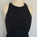 Marie St. Claire Black Beaded Open Back Short Dress Size 4 Photo 2