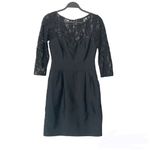 Reiss  Aloe Black Lace Panel Sweetheart Neckline Silk Dress 4 Photo 1