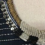 Free People Free People Aztec Louie Split Back Beaded Tank Women's Large Black Boho Dainty Photo 3