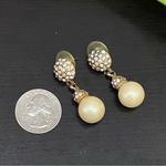 Vintage Unsigned Pearl Drop Pearl Earrings Photo 9