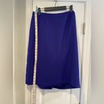Evan Picone  Suit Size 16P Bright Blue A Line Midi Skirt Back Slit Zip Lined Photo 3