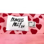 Princess Polly Pink Mini Skirt With Overall Red Hearts Print Photo 2