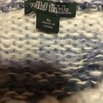 Wild Fable blue n white space dyed cropped sweater Photo 1