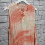 Johnny Was  Boho Tunic Sleeveless Shirt Coral Pink Tie Dye Size M Mini Dress Photo 2
