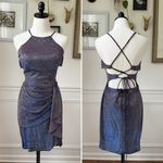 Blondie Nites Vintage 90s  Caged Back Cosmic Sparkle BodyCon Cocktail HoCo Dress Photo 1