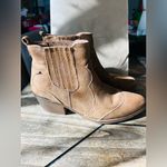 Mossimo Supply Co Boots Womens 6.5 Western Ankle Bootie Brown Faux Suede Heels Photo 1