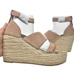Dolce Vita Simi Leather Espadrille Wedge Sandals Clay Suede Size 10 Photo 3