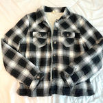 Plaid Flannel Sherpa Lined Shacket Multiple Size L Photo 0
