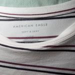 American Eagle Outfitters Striped White Soft & Sexy Shirt Photo 1