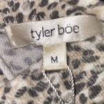 Tyler Boe Cheetah Feather tiered mock neck black Dress bell sleeved medium NWTs Photo 9